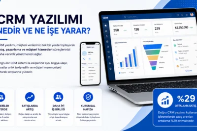 CRM yazılımı ile müşteri ilişkileri yönetimi ve satış süreçlerinin dijital olarak yönetilmesi