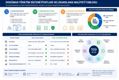 Doküman yönetim sistemi fiyatları ve lisanslama maliyeti tablosu