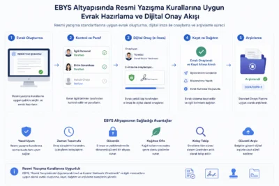 elektronik belge yönetim sistemi EBYS iş akışı ve e-imza onay aşamaları