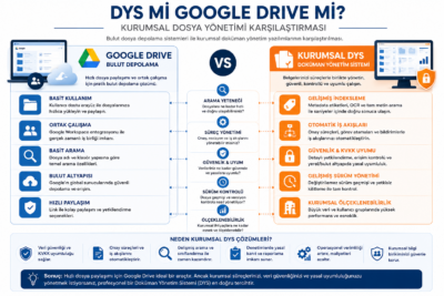 DYS ve Google Drive kurumsal dosya yönetimi karşılaştırması
