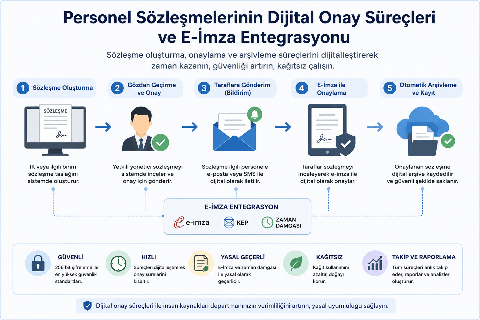 İK Evrak Onay İş Akışı İK evrak yönetimi ve e-imza entegrasyonlu dijital onay süreçleri
