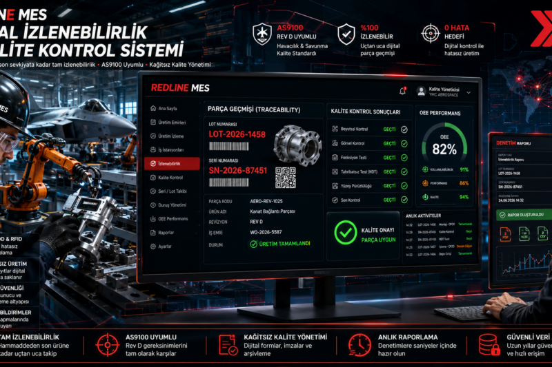 Redline MES Dijital İzlenebilirlik ve Kalite Kontrol Sistemi