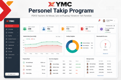 Personel takip programı yönetim paneli ve PDKS yazılımı ekranı