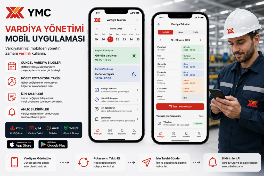 mobil cihazda vardiya yönetimi ve nöbet rotasyon takibi