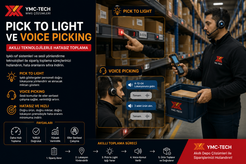 Pick to Light ve Voice Picking ile ürün toplama