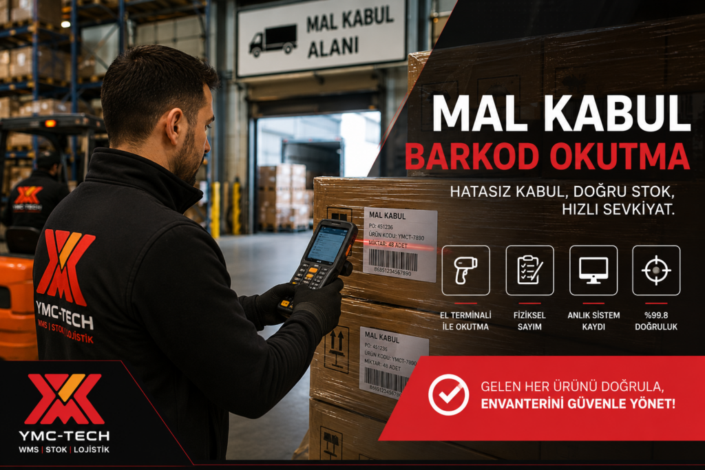 el terminali ile barkod okutma ve fiziksel sayım