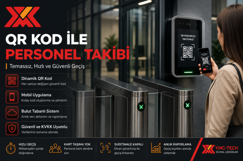 qr kod ile personel takibi turnike okuyucu donanimi