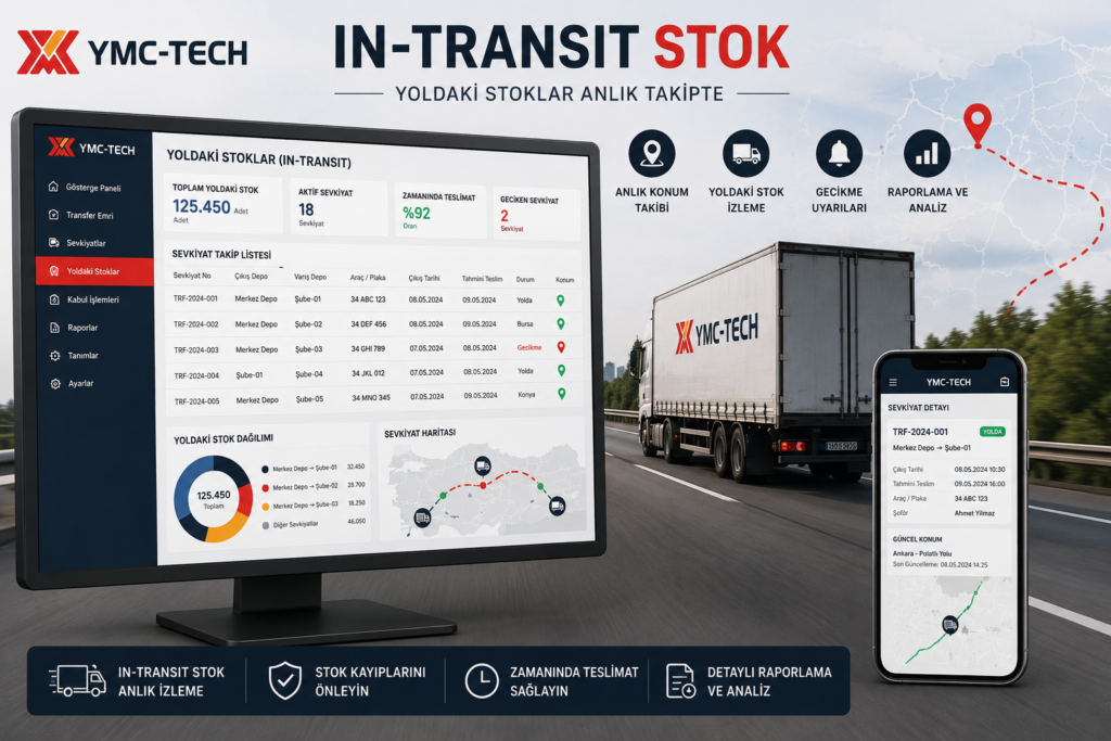 in transit yoldaki stok yönetimi programı